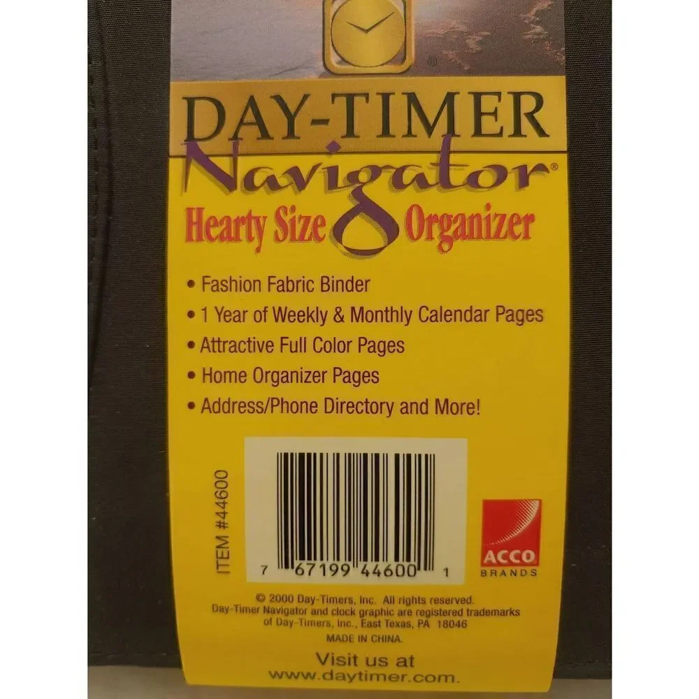 Day-Timer Navigator Fabric Binder Organizer